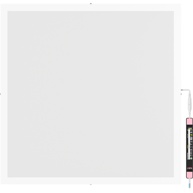 Mexen Brill-S LED stropní panel k přisazení 60 x 60 cm, 48W, Neutrální - 4000K, 5280 lm, bílá - L206-060-060-4840-20