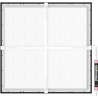Mexen Brill-S LED stropní panel přisazený 60 x 60 cm, 48W, Neutrální - 4000K, 4800 lm, černý - L206-060-060-4840-70