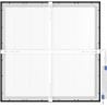 Mexen Brill-S stropní LED panel pro povrchovou montáž 60 x 60 cm, 36W, Neutrální - 4000K, 3960 lm, černý