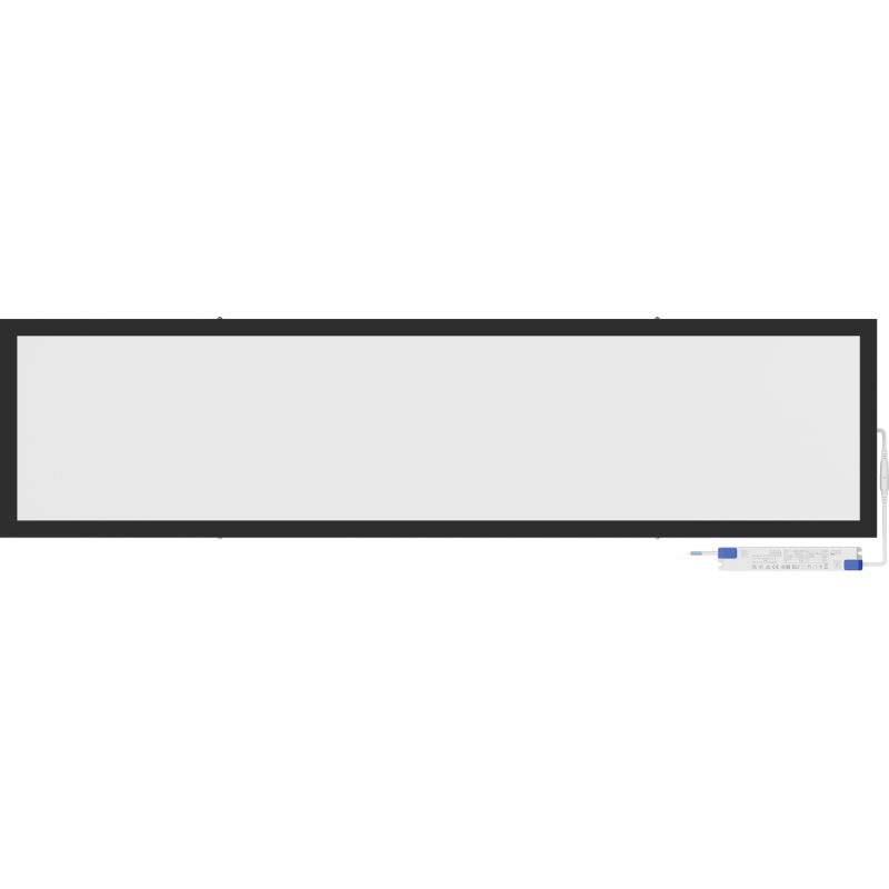 Mexen Brill-S LED stropní panel na povrch 120 x 30 cm, 36W, Neutrální - 4000K, 3960 lm, černý - L207-120-030-3640-70