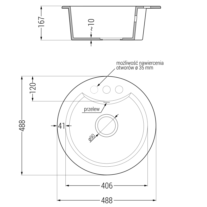 Mexen Diego granitový dřez 1-komorový s kuchyňskou baterií Rita, béžový - 6512-69-670300-00