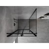 Mexen Mist-F skládací sprchový kout vlevo 80 x 80 cm, černý rám, černý - 8A6T-080-080-70-70-L