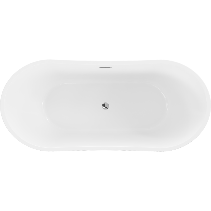 Mexen Montana volně stojící vana 170 x 80 cm, bílá, chromový přepad - 52011708000-01
