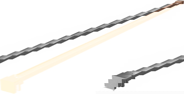 Mexen jednoduchá vzpěra ke sprchové stěně 10 mm, kartáčovaná měď - 830-10-65