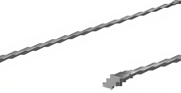 Mexen jednoduchý držák pro sprchovou stěnu 10 mm, tmavý kov - 830-10-95