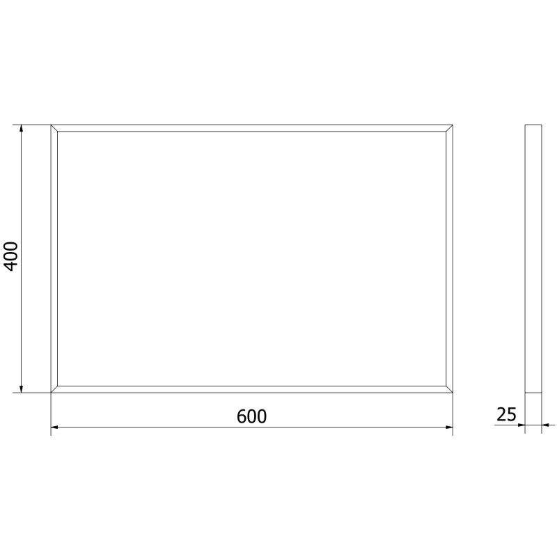 Mexen Loft obdélníkové koupelnové zrcadlo 60 x 40 cm, rám v kartáčovaném zlatém provedení - 9852-060-040-000-50