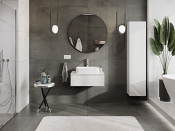 Mexen Orio koupelnová skříňka pod umyvadlo 70 cm s deskou, 1 zásuvka, bílý lesk - 91A10-07023-1-BFC00