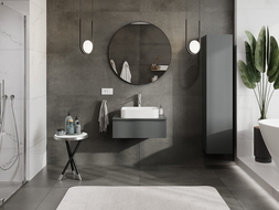 Mexen Orio koupelnová skříňka pod umyvadlo 70 cm s deskou, 1 zásuvka, matná grafitová - 91A10-07023-1-BFC66