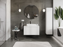 Mexen Orio koupelnová skříňka pod umyvadlo 90 cm s deskou, 1 zásuvka, bílá mat - 91A10-09047-1-BFC01