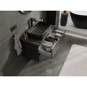 Mexen Orio koupelnová skříňka pod umyvadlo 90 cm s deskou, 2 zásuvky, černá mat - 91A10-09047-2-BFFC71