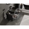 Mexen Orio koupelnová skříňka pod umyvadlo 100 cm s deskou, 2 zásuvky, černá mat - 91A10-10047-2-BFFC71