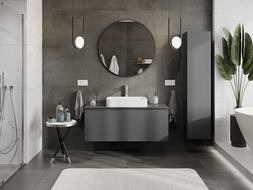 Mexen Orio koupelnová skříňka pod umyvadlo 120 cm s deskou, 1 zásuvka, grafit mat - 91A10-12047-1-BFC66