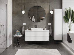 Mexen Orio koupelnová skříňka pod umyvadlo 120 cm s deskou, 2 zásuvky, bílá matná - 91A10-12047-2-BFFC01