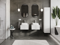 Mexen Rivel koupelnová skříňka pod umyvadlo 50 cm s deskou, 1 zásuvka, drážkovaná, bílá mat - 91A20-05023-1-BFC01