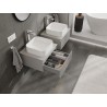 Mexen Rivel koupelnová skříňka pod umyvadlo 50 cm s deskou, 1 zásuvka, rýhovaná, šedá mat - 91A20-05023-1-BFC62