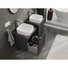 Mexen Rivel koupelnová skříňka pod umyvadlo 50 cm s deskou, 1 zásuvka, drážkovaná, grafit matná - 91A20-05047-1-BFC66
