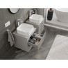 Mexen Rivel koupelnová skříňka pod umyvadlo 50 cm s deskou, 2 zásuvky, drážkovaná, šedá matná - 91A20-05047-2-BFFC62