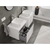 Mexen Rivel koupelnová skříňka pod umyvadlo 60 cm s deskou, 1 šuplík, drážkovaná, bílá matná - 91A20-06047-1-BFC01