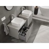 Mexen Rivel koupelnová skříňka pod umyvadlo 60 cm s deskou, 1 zásuvka, drážkovaná, šedá mat - 91A20-06047-1-BFC62