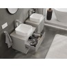 Mexen Rivel koupelnová skříňka podumyvadlová 60 cm s deskou, 2 zásuvky, rýhovaná, šedá matná - 91A20-06047-2-BFFC62