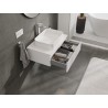 Mexen Rivel koupelnová skříňka pod umyvadlo 70 cm s deskou, 1 zásuvka, drážkovaná, bílá mat - 91A20-07023-1-BFC01