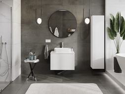 Mexen Rivel koupelnová skříňka pod umyvadlo 70 cm s deskou, 1 zásuvka, drážkovaná, bílá mat - 91A20-07047-1-BFC01