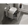Mexen Rivel koupelnová skříňka pod umyvadlo 70 cm s deskou, 1 zásuvka, drážkovaná, šedá matná - 91A20-07047-1-BFC62