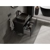 Mexen Rivel koupelnová skříňka pod umyvadlo 70 cm s deskou, 1 zásuvka, drážkovaná, černá matná - 91A20-07047-1-BFC71