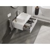 Mexen Rivel koupelnová skříňka pod umyvadlo 80 cm s deskou, 1 zásuvka, drážkovaná, bílá matná - 91A20-08023-1-BFC01