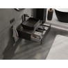 Mexen Rivel koupelnová skříňka pod umyvadlo 80 cm s deskou, 1 zásuvka, rýhovaná, černý mat - 91A20-08023-1-BFC71