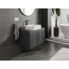 Mexen Rivel koupelnová skříňka pod umyvadlo 80 cm s deskou, 1 zásuvka, drážkovaná, grafit mat - 91A20-08047-1-BFC66