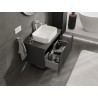 Mexen Rivel koupelnová skříňka pod umyvadlo 80 cm s deskou, 1 zásuvka, drážkovaná, grafit mat - 91A20-08047-1-BFC66