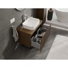 Mexen Rivel koupelnová skříňka pod umyvadlo 80 cm s deskou, 1 zásuvka, rýhovaná, ořech - 91A20-08047-1-BFC86