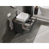 Mexen Rivel koupelnová skříňka pod umyvadlo 80 cm s deskou, 2 zásuvky, drážkovaná, grafit mat - 91A20-08047-2-BFFC66