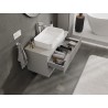Mexen Rivel koupelnová skříňka pod umyvadlo 90 cm s deskou, 2 zásuvky, rýhovaná, šedý mat - 91A20-09047-2-BFFC62