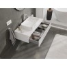 Mexen Rivel koupelnová skříňka pod umyvadlo 100 cm s deskou, 1 zásuvka, drážkovaná, bílá mat - 91A20-10023-1-BFC01