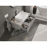 Mexen Rivel koupelnová skříňka pod umyvadlo 100 cm s deskou, 1 zásuvka, drážkovaná, šedá mat - 91A20-10023-1-BFC62