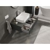 Mexen Rivel koupelnová skříňka pod umyvadlo 100 cm s deskou, 1 zásuvka, žebrovaná, grafit mat - 91A20-10023-1-BFC66