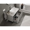 Mexen Rivel koupelnová skříňka pod umyvadlo 100 cm s deskou, 1 zásuvka, drážkovaná, šedá mat - 91A20-10047-1-BFC62