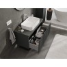 Mexen Rivel koupelnová skříňka pod umyvadlo 100 cm s pracovní deskou, 1 zásuvka, drážkovaná, grafit mat