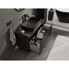Mexen Rivel koupelnová skříňka pod umyvadlo 100 cm s deskou, 1 zásuvka, rýhovaná, černá matná - 91A20-10047-1-BFC71