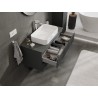 Mexen Rivel koupelnová skříňka pod umyvadlo 100 cm s deskou, 2 zásuvky, drážkovaná, grafit mat - 91A20-10047-2-BFFC66