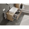 Mexen Rivel koupelnová skříňka pod umyvadlo 100 cm s deskou, 2 zásuvky, rýhovaná, dub - 91A20-10047-2-BFFC81