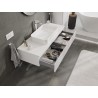 Mexen Rivel koupelnová skříňka pod umyvadlo 120 cm s deskou, 1 zásuvka, ryhovaná, bílá matná - 91A20-12023-1-BFC01