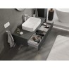 Mexen Rivel koupelnová skříňka pod umyvadlo 120 cm s deskou, 1 zásuvka, drážkovaná, grafit mat - 91A20-12023-1-BFC66