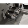 Mexen Rivel koupelnová skříňka pod umyvadlo 120 cm s deskou, 1 zásuvka, rýhovaná, černá mat - 91A20-12023-1-BFC71