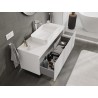 Mexen Rivel koupelnová skříňka pod umyvadlo 120 cm s deskou, 1 zásuvka, rýhovaná, bílá matná - 91A20-12047-1-BFC01