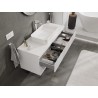 Mexen Rivel koupelnová skříňka pod umyvadlo 120 cm s deskou, 2 zásuvky, drážkovaná, bílá mat - 91A20-12047-2-BFFC01