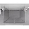 Mexen Exo-B Duo 3S sprchový kout třístranný otevírací 90 x 75 cm, transparentní, chrom - 814-090-075-01-00-3S