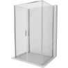 Mexen Exo-B Duo 3S sprchový kout 3stranný otočný 100 x 80 cm, transparentní, chrom - 814-100-080-01-00-3S